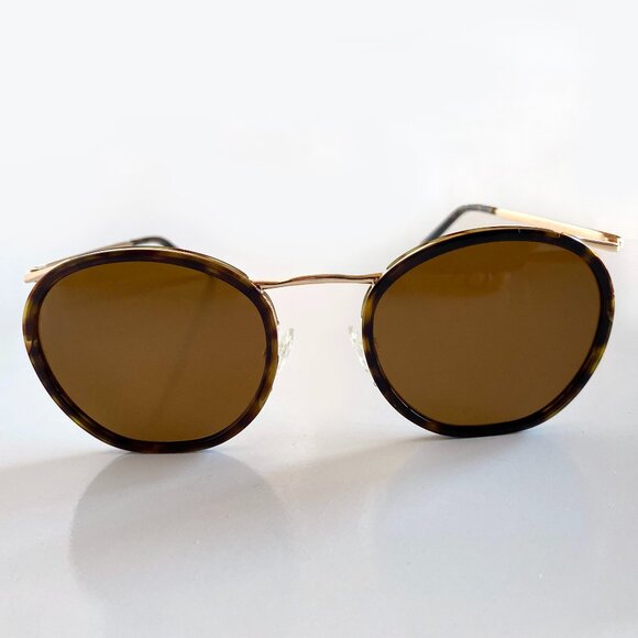 Warby Parker Carmen M 8530 Dark Tortoise Brown Gold Frames 52-21 140